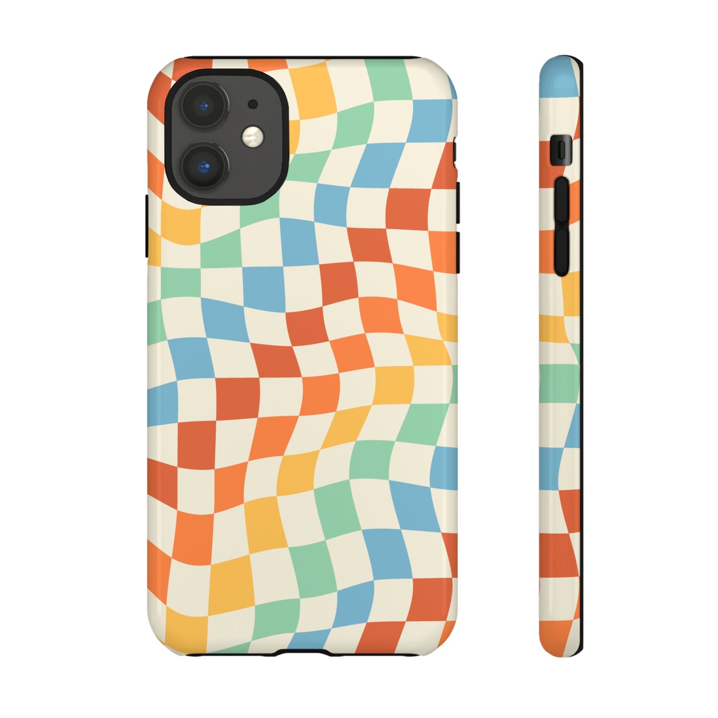Retro Checkers - iPhone Tough Case