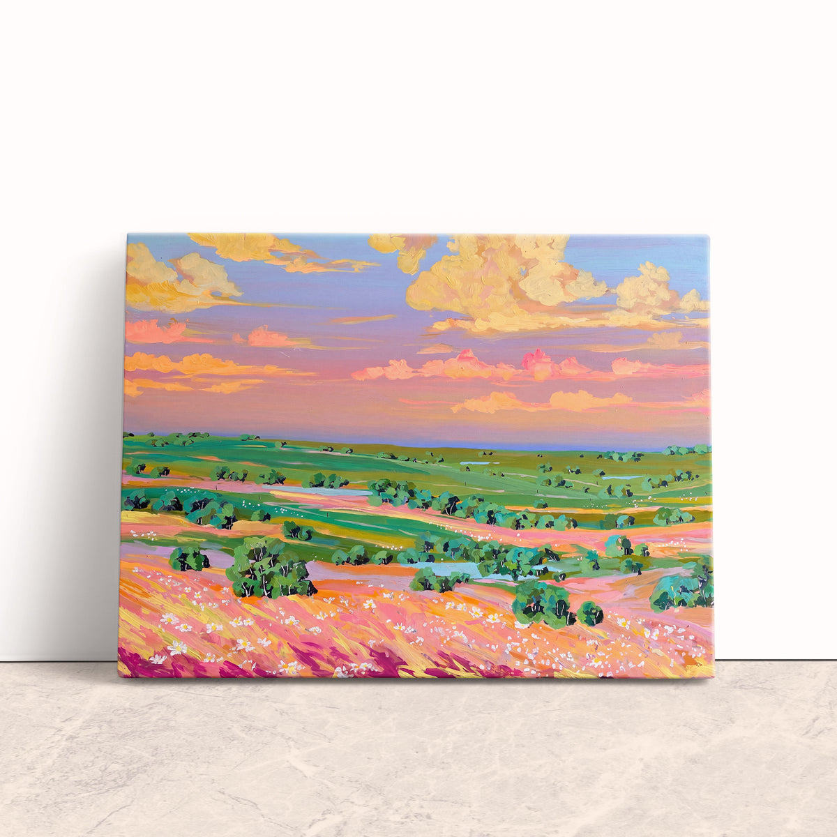 Blush Horizon Canvas Print