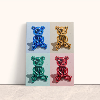 Pop Balloon Bear Canvas Print