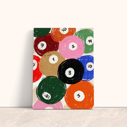 Pool Balls Billiards Canvas Print