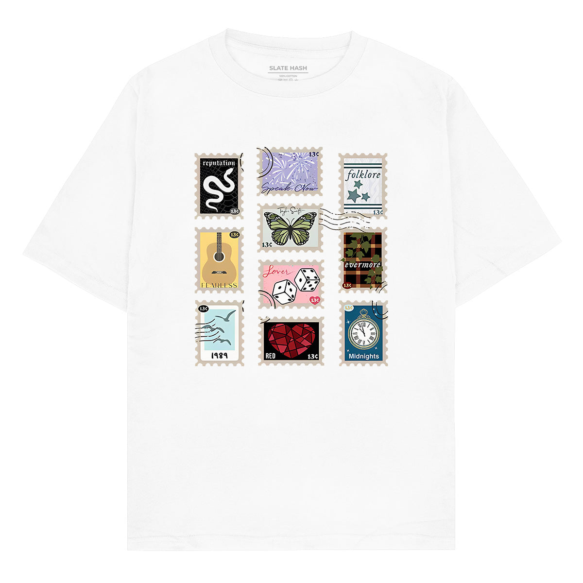 Taylor album stamps Oversized T-shirt