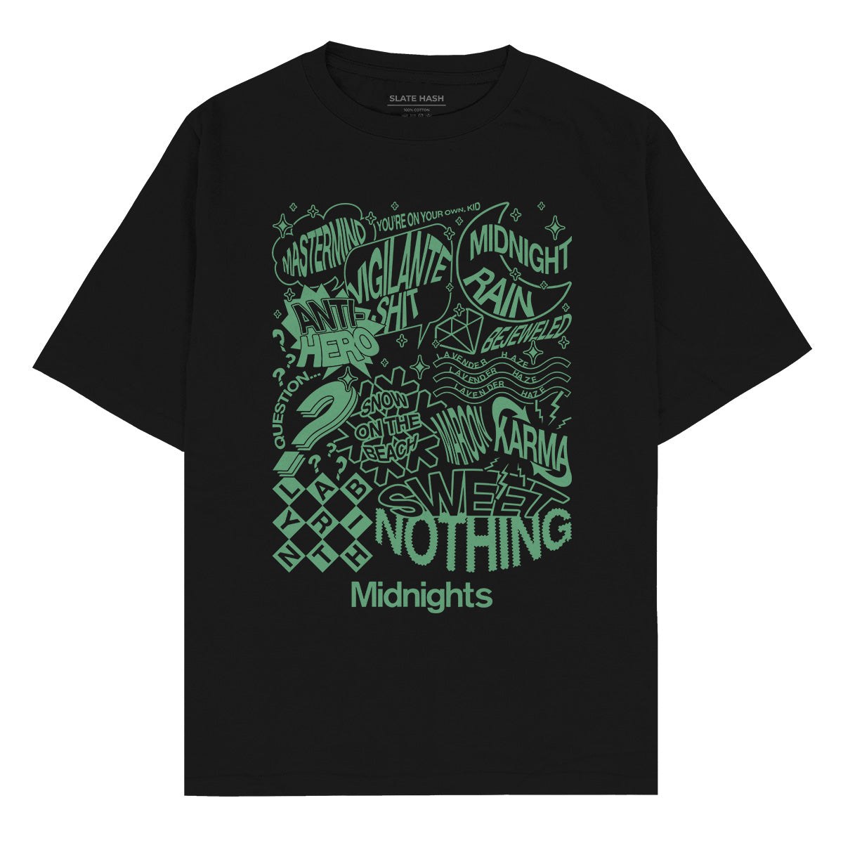 Midnights Doodle Oversized T-shirt – SLATE HASH