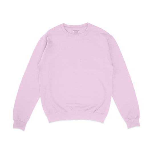 Light Pink Plain Heavyweight Oversized Sweatshirt
