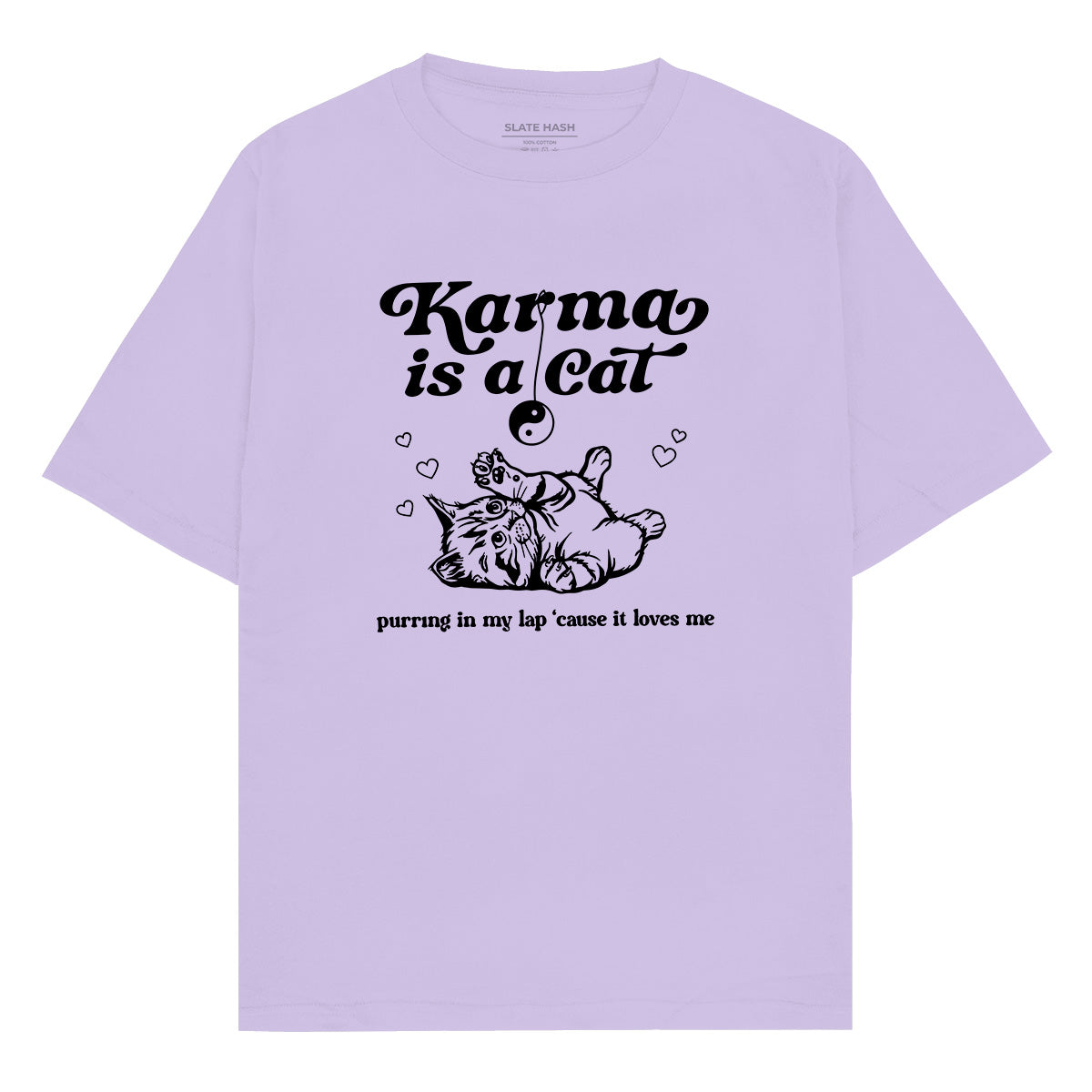 Karma is a cat Oversized T-shirt