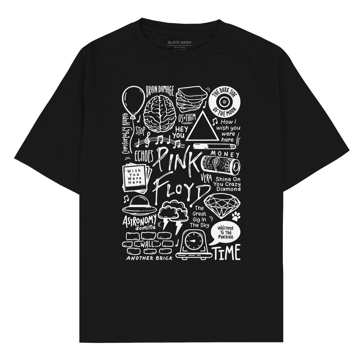 Pink Floyd doodle Oversized T-shirt