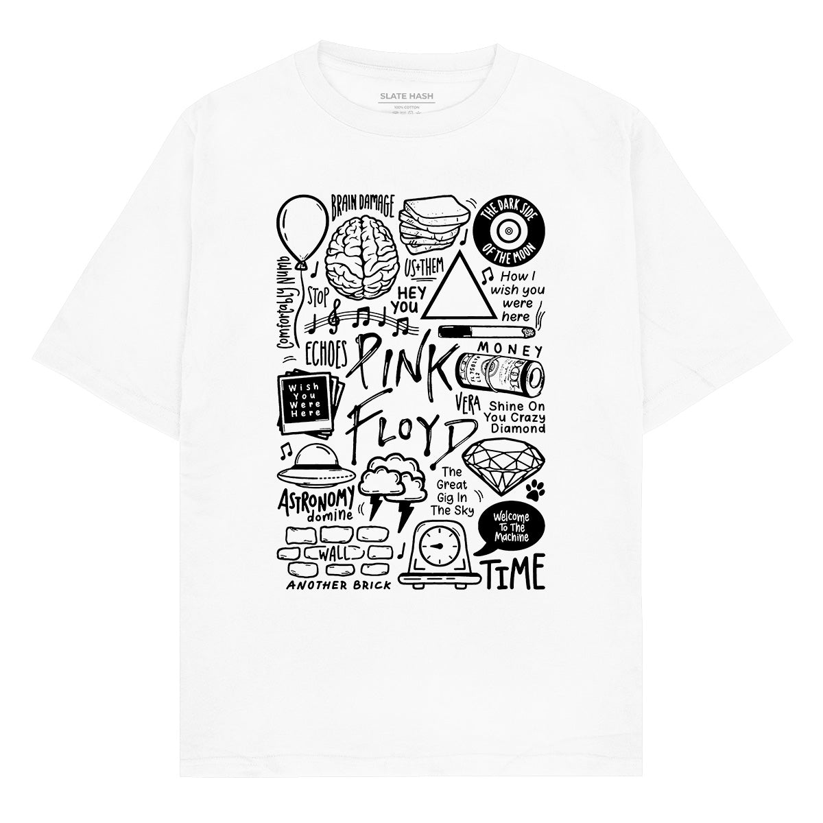 Pink Floyd doodle Oversized T-shirt