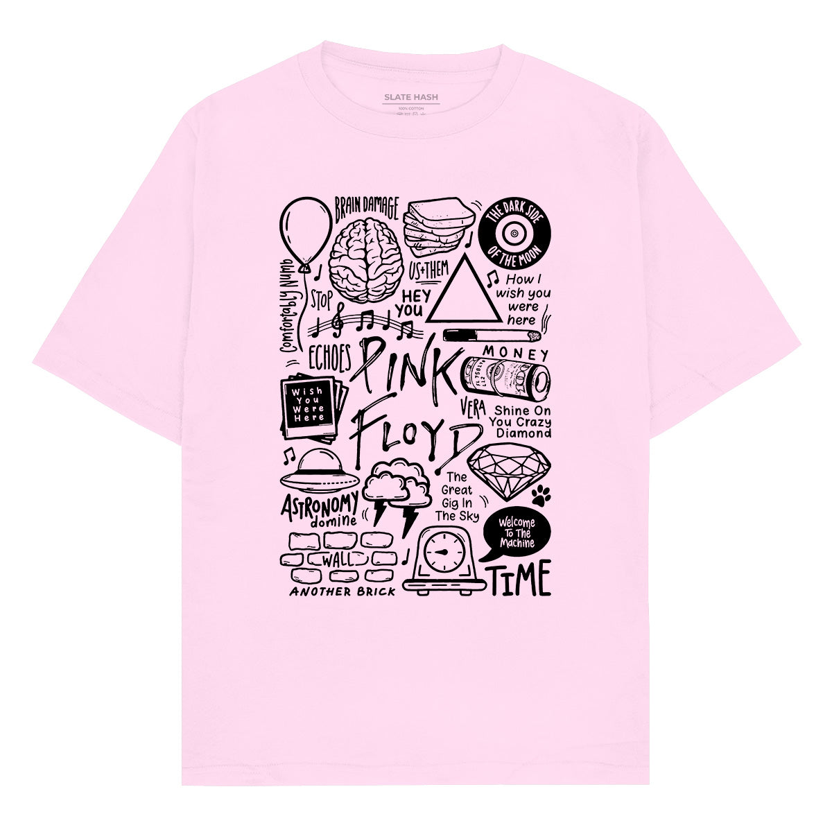 Pink Floyd doodle Oversized T-shirt