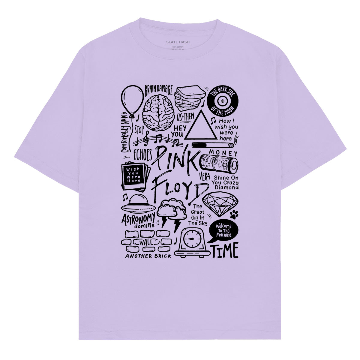 Pink Floyd doodle Oversized T-shirt