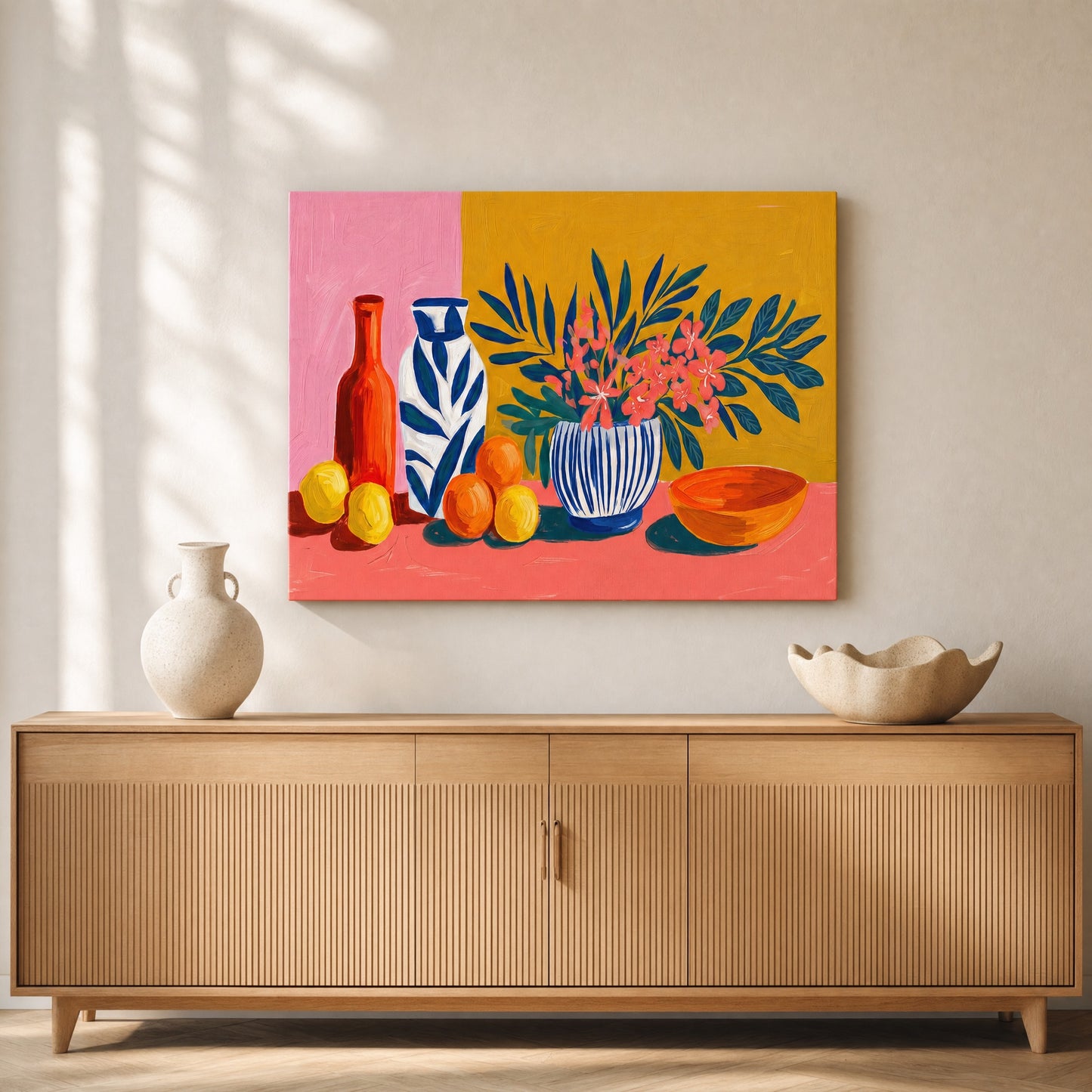 SLATE HASH canvas print, Blooming Table