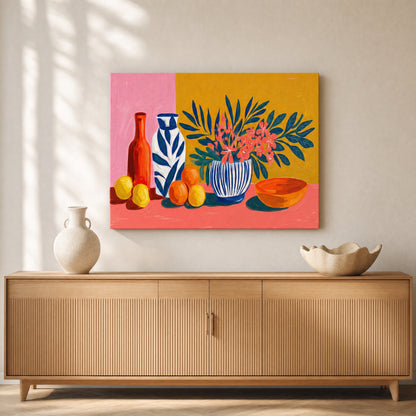 SLATE HASH canvas print, Blooming Table