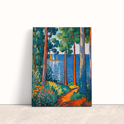 Ocean Through the Pines Canvas Print
