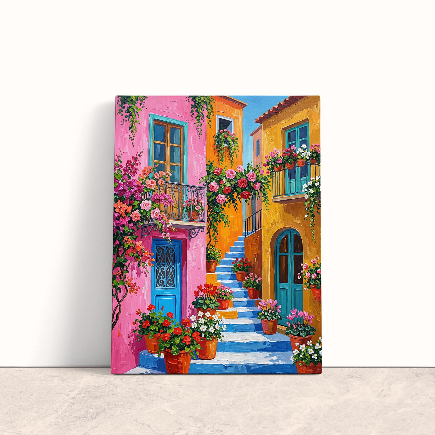 Blooming Courtyard Canvas Print