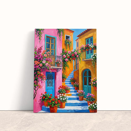 Blooming Courtyard Canvas Print
