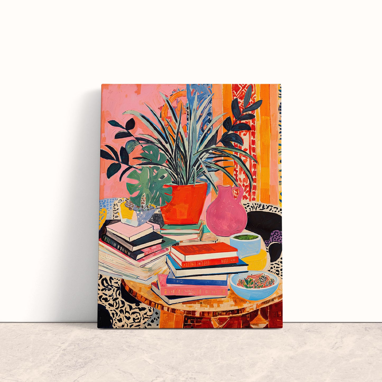 Books & Botanicals Canvas Print