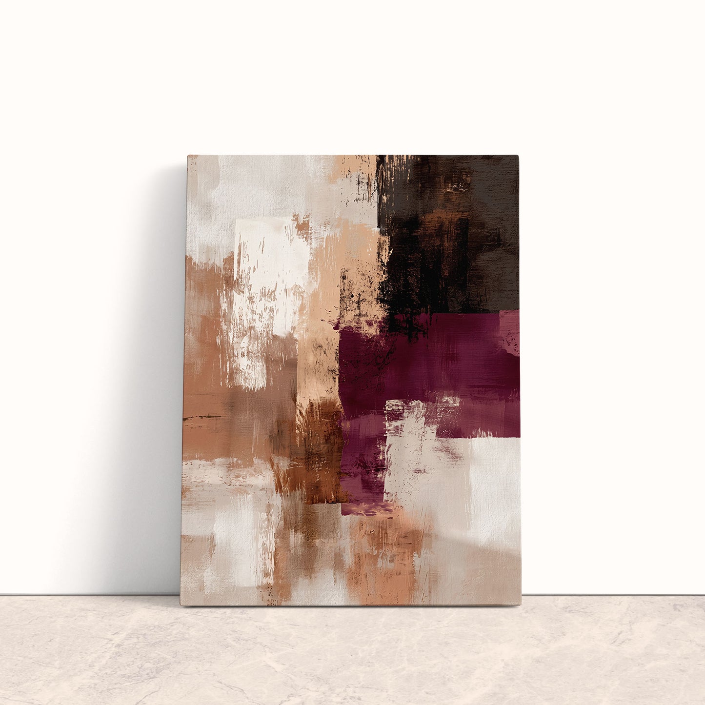 Plum & Earth Abstract Canvas Print