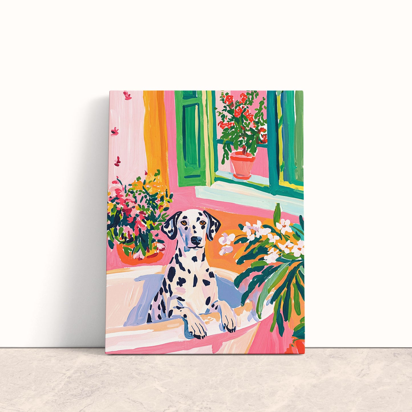 Mediterranean Dalmatian Canvas Print