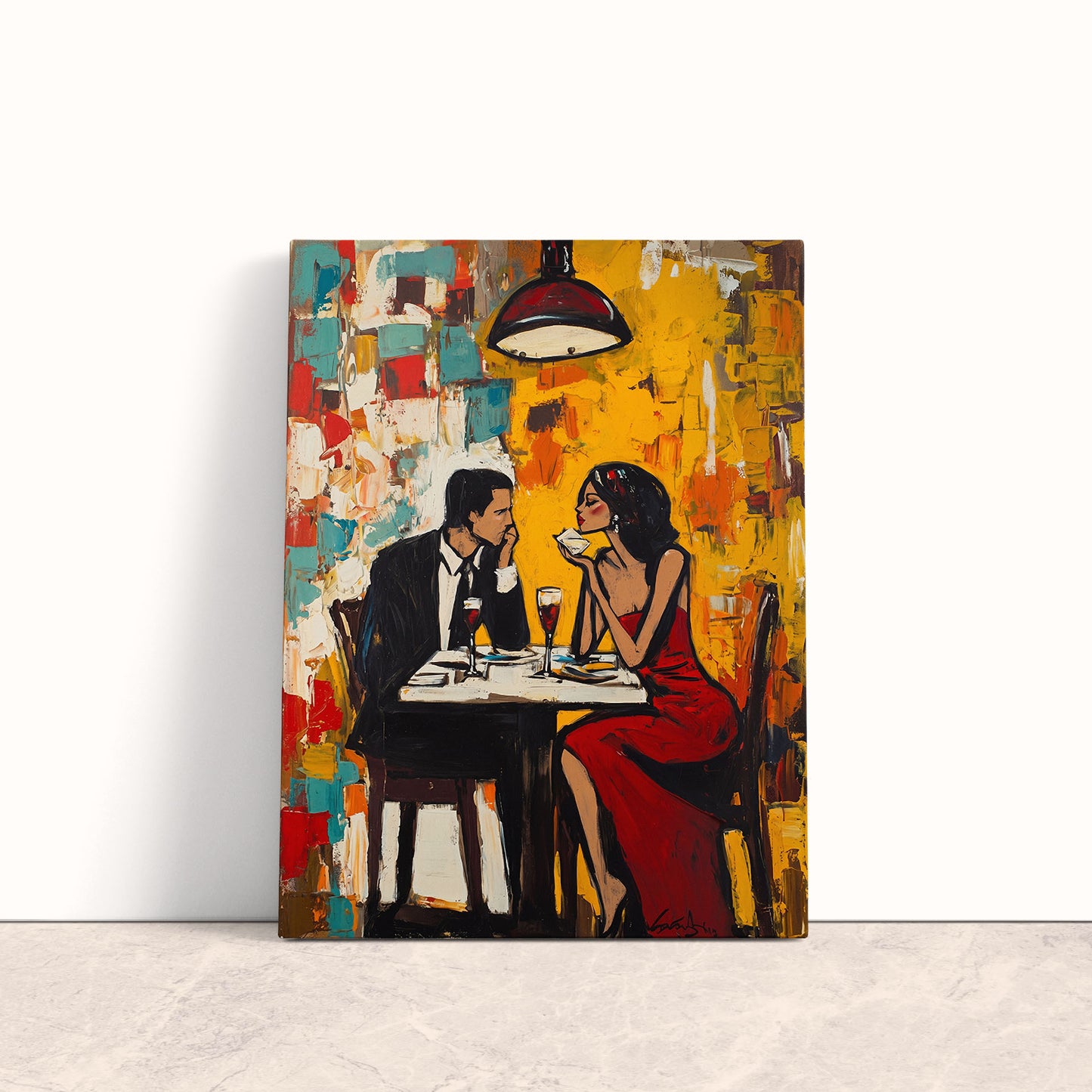A Table for Two Canvas Print