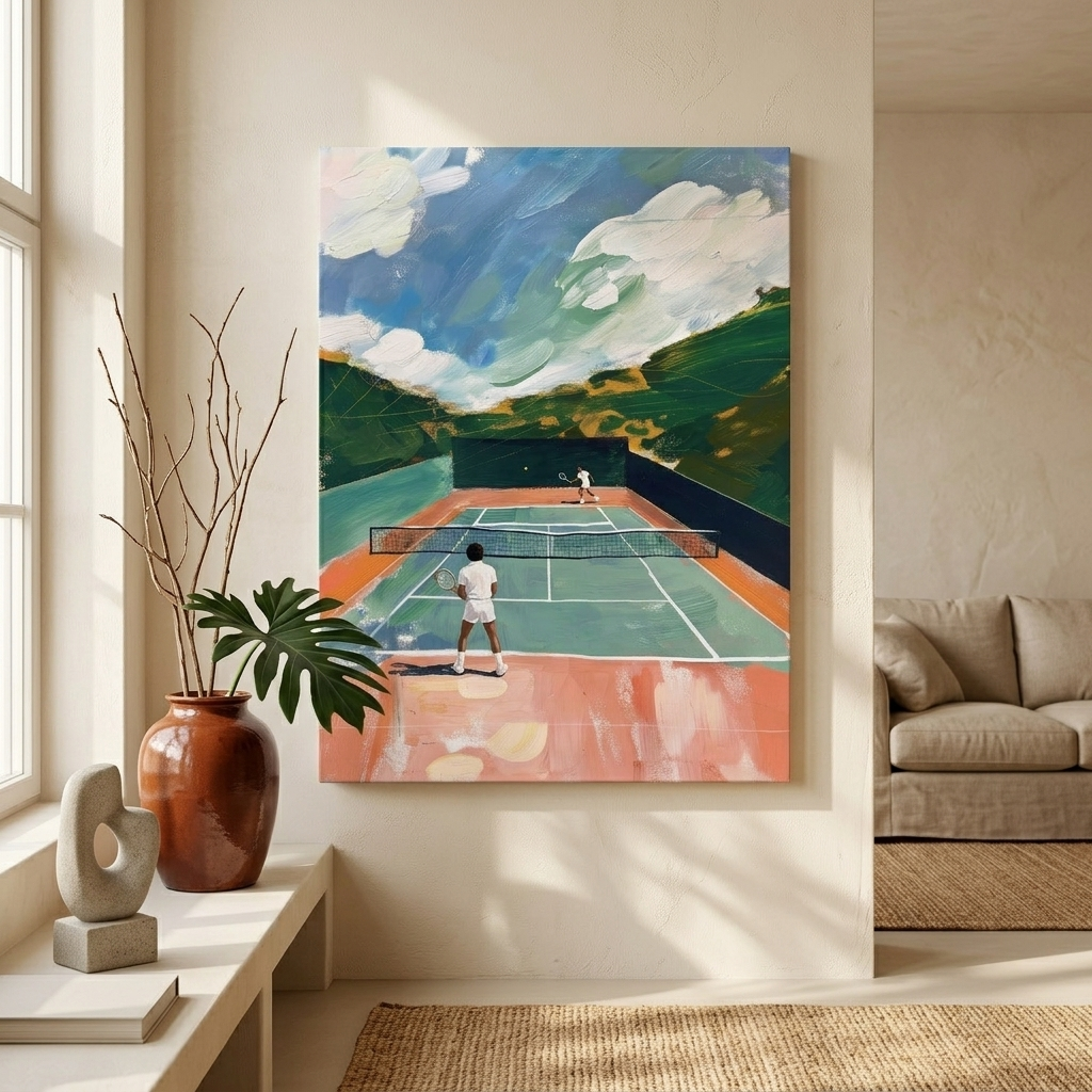 The Rally Tennis Canvas Print