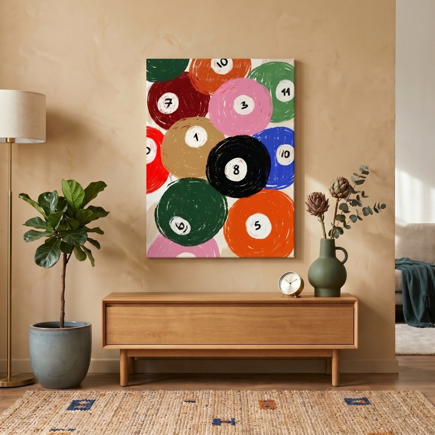 Pool Balls Billiards Canvas Print