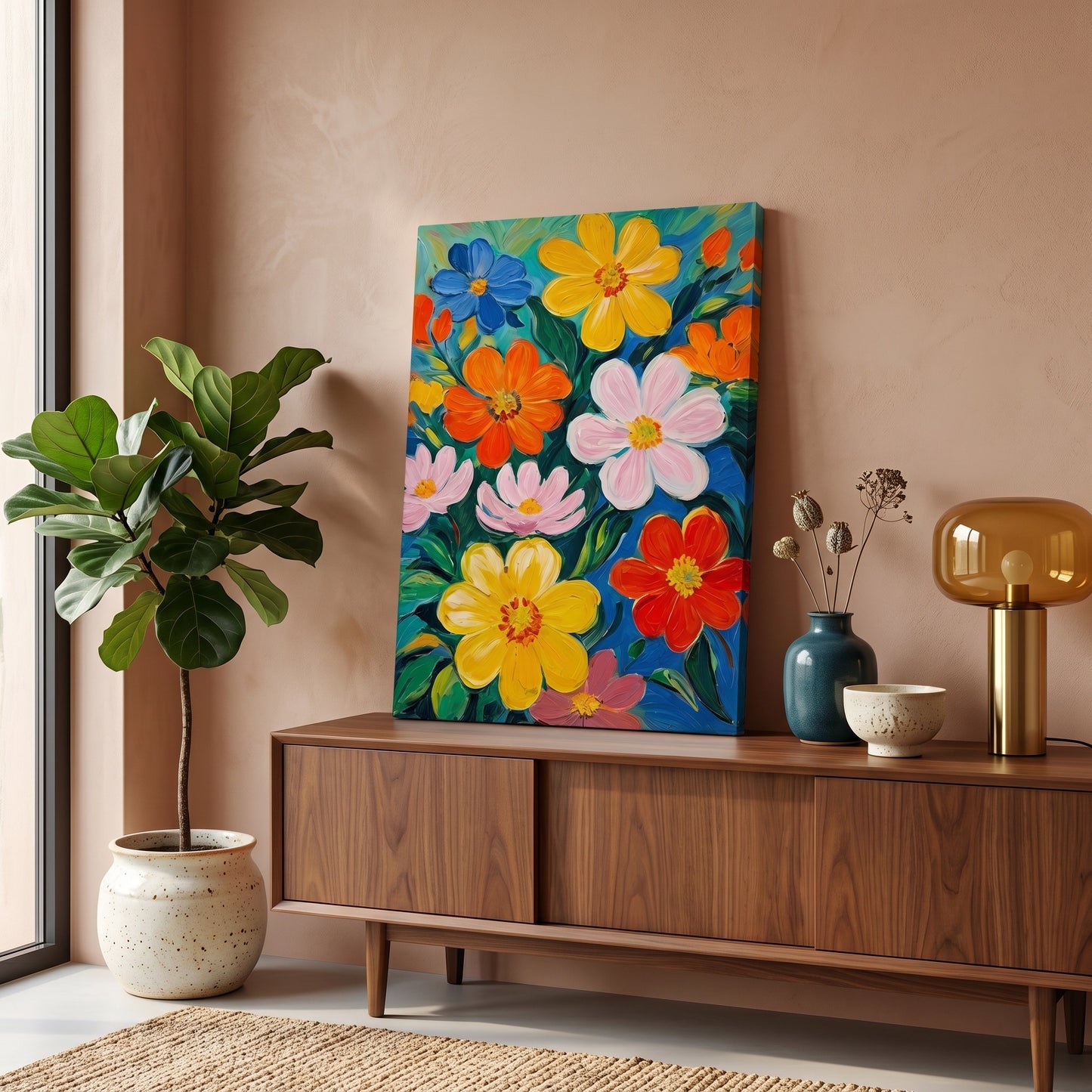 Floral Abundance Composition Canvas Print
