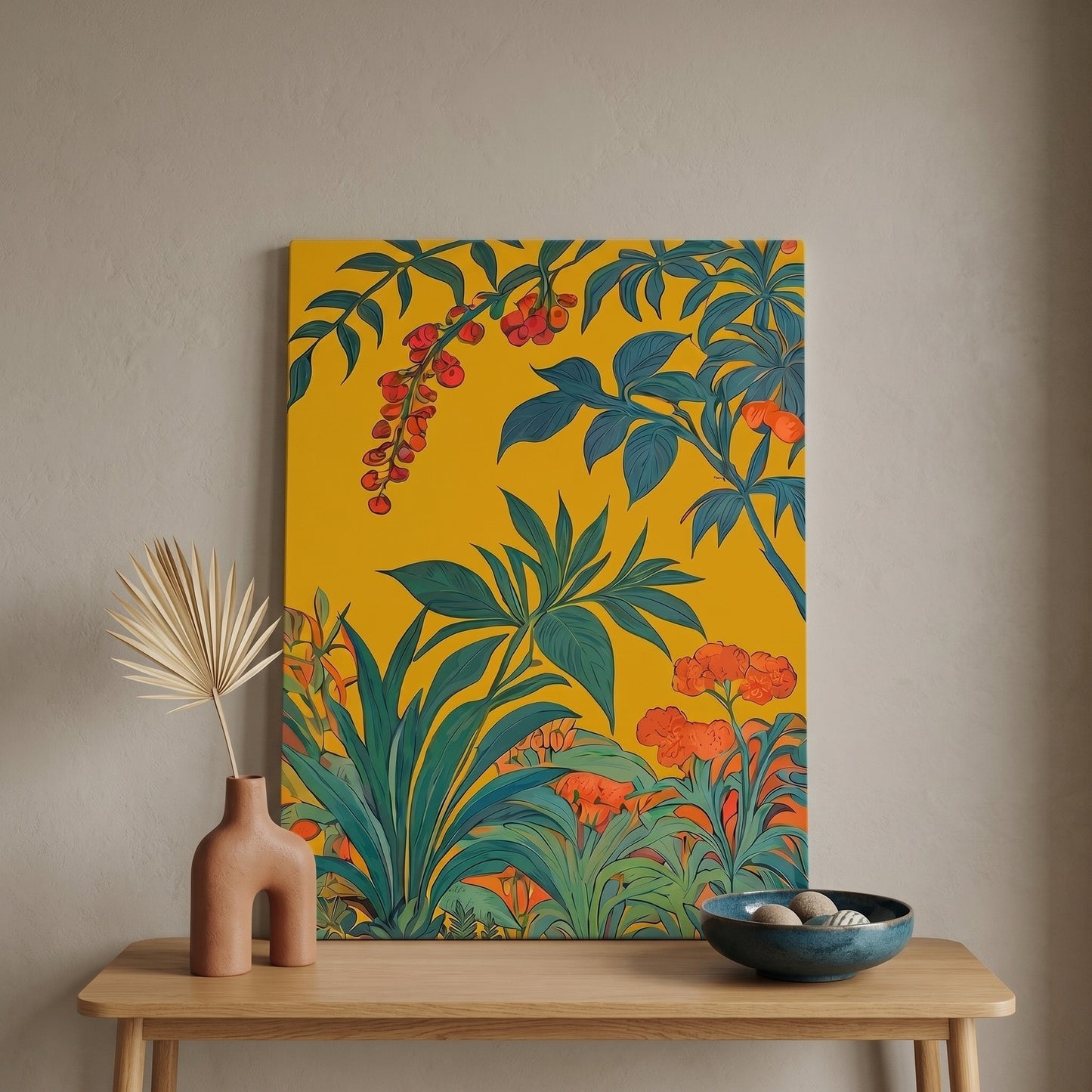 Sunlit Botanical Escape Canvas Print