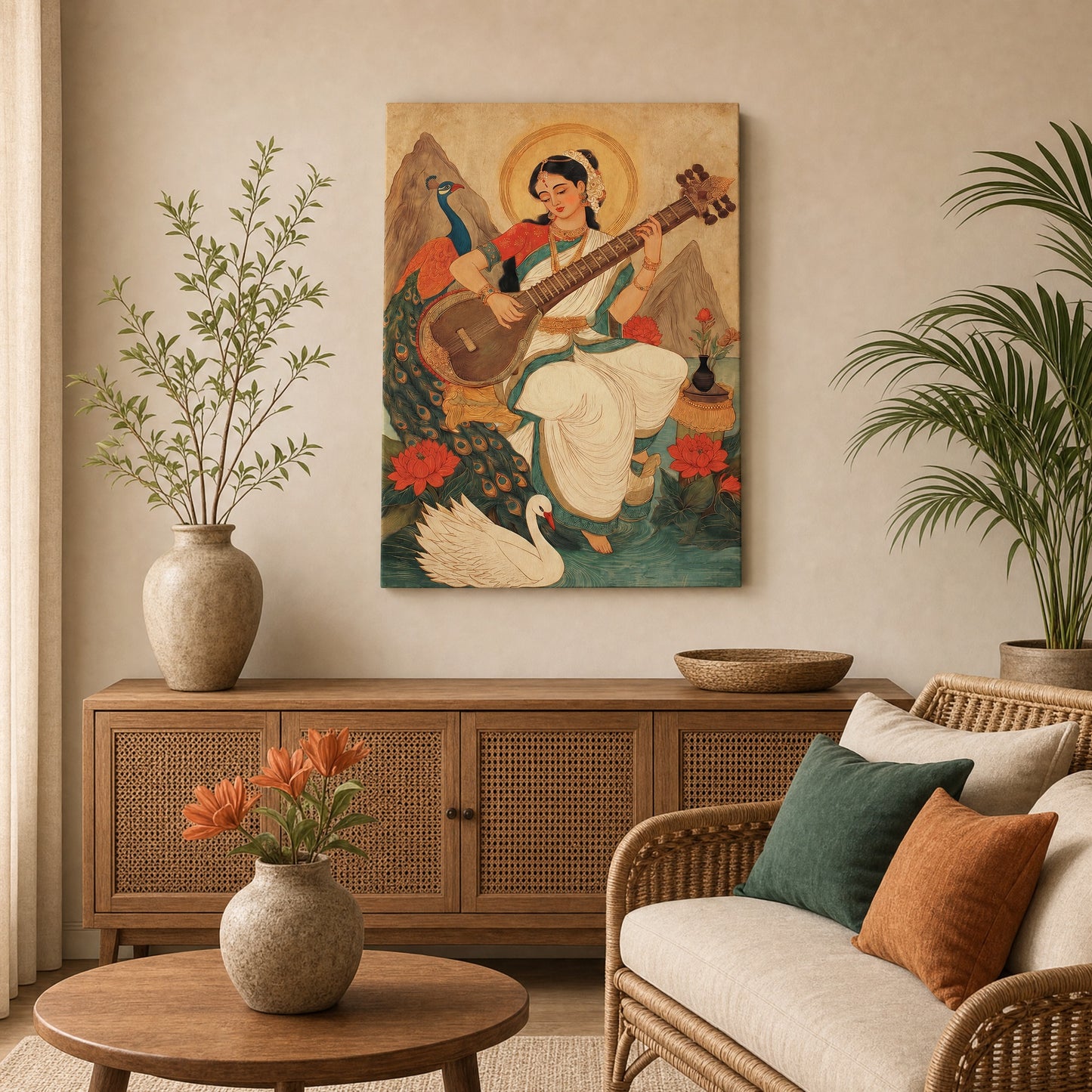 Goddess Saraswati Canvas Print