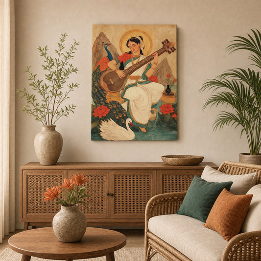 Goddess Saraswati Canvas Print