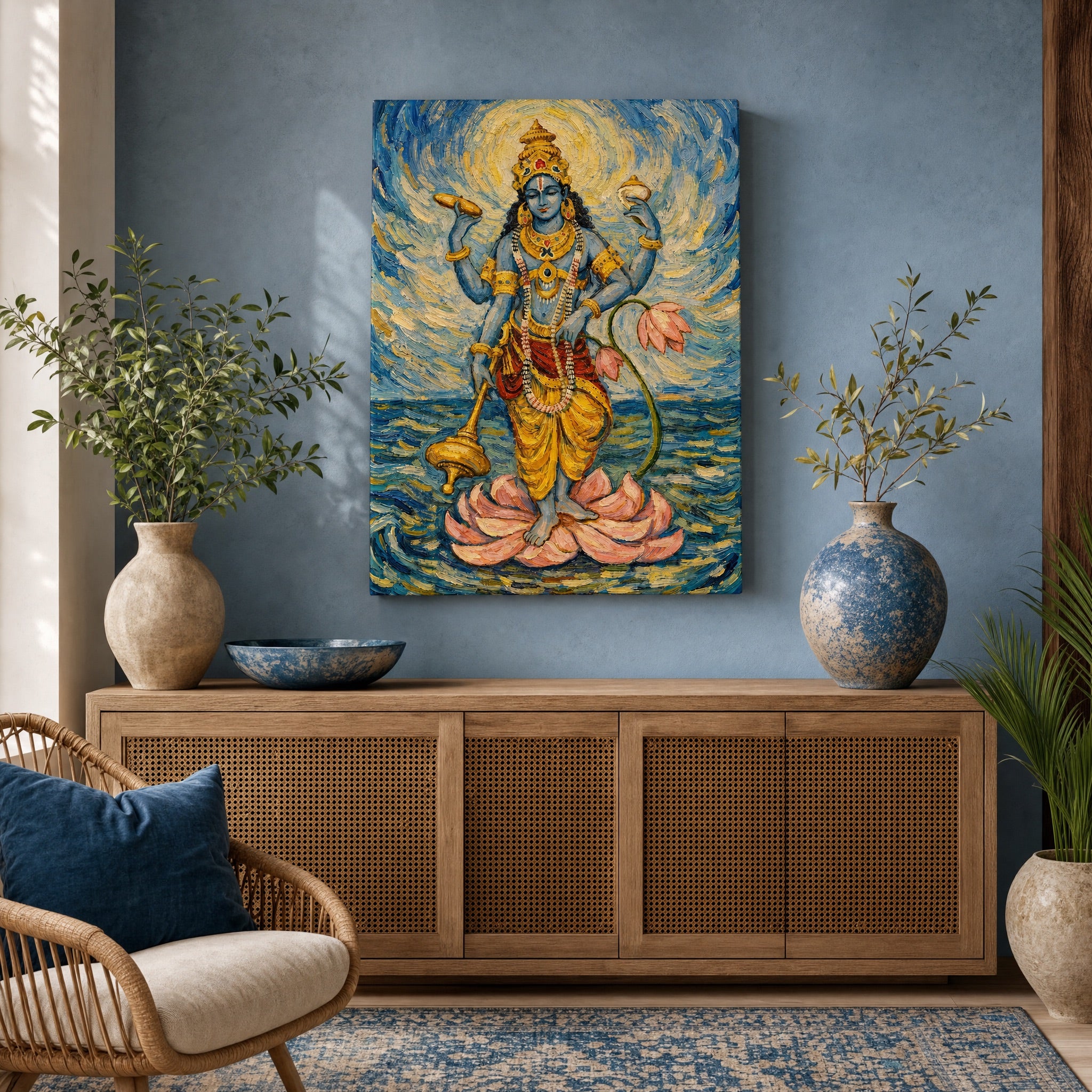 Cosmic Vishnu Canvas Print – SLATE HASH