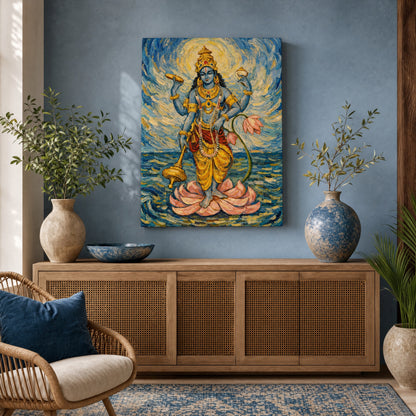 Cosmic Vishnu Canvas Print