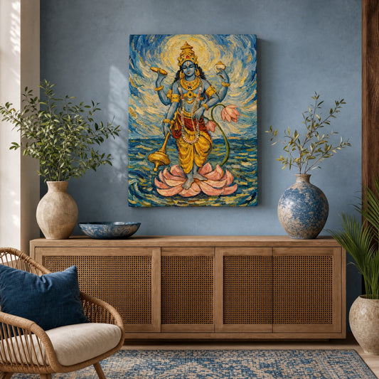 Cosmic Vishnu Canvas Print