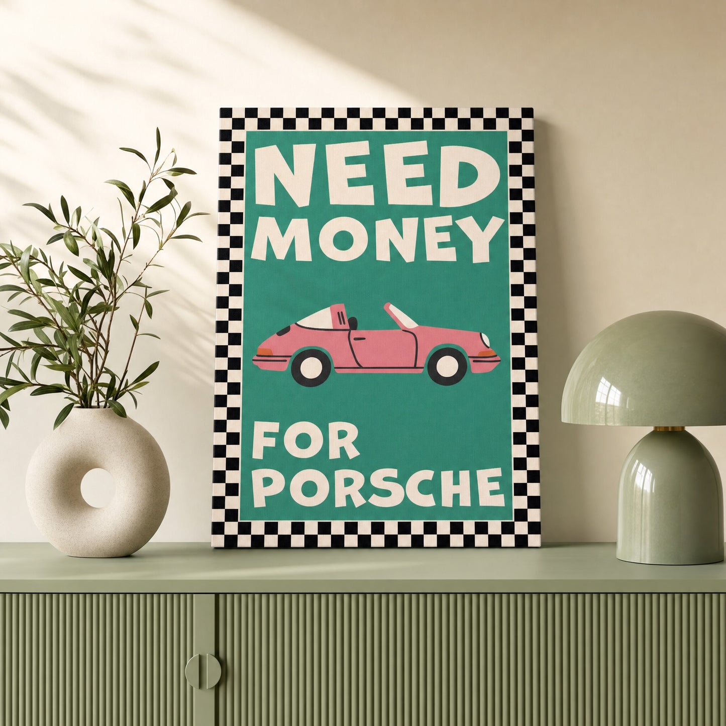 Need Money for Porsche Canvas Print