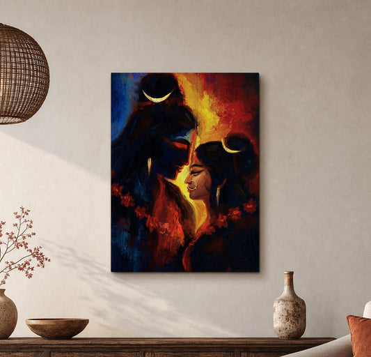 SLATE HASH canvas print, Shiva & Shakti