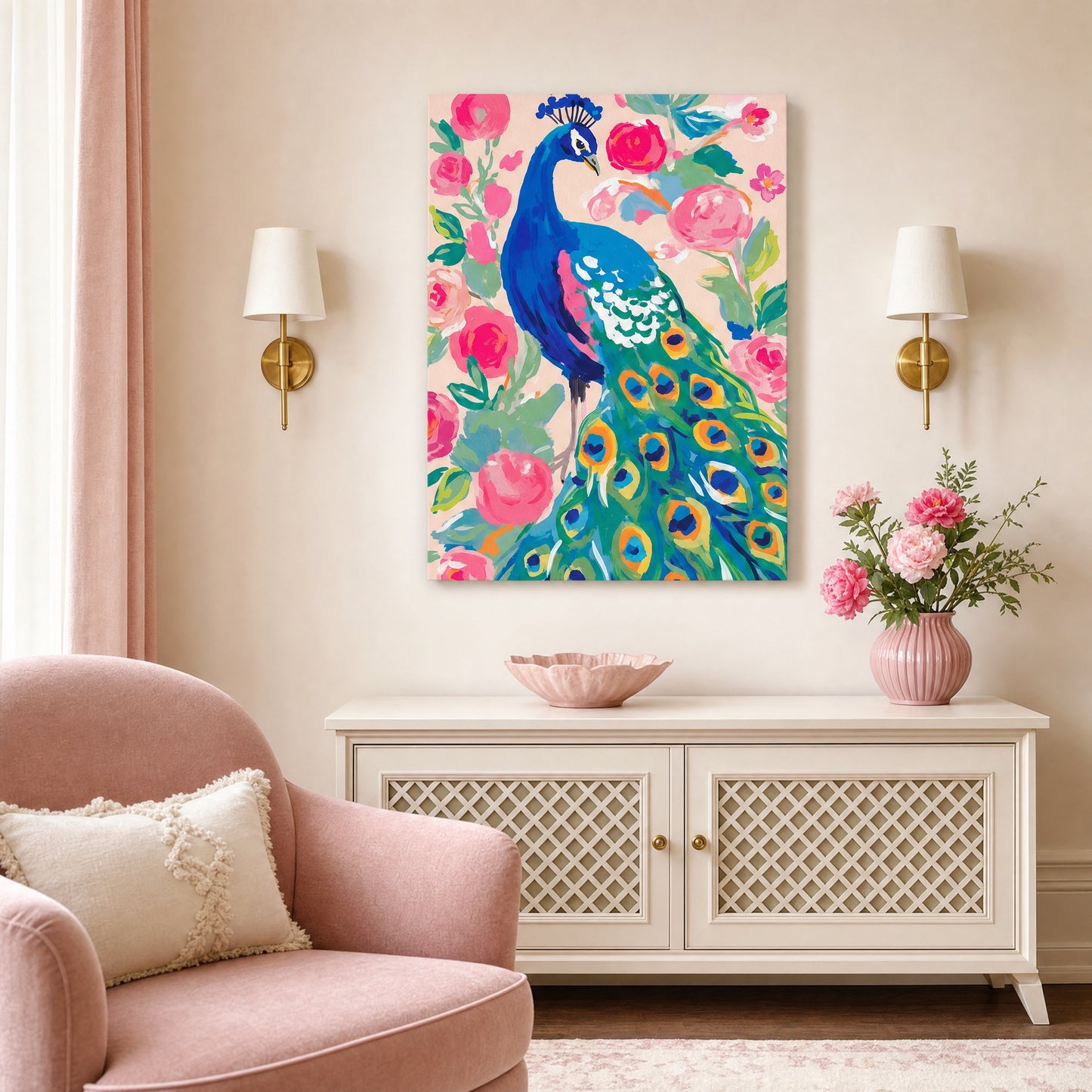 Royal Peacock Canvas Print
