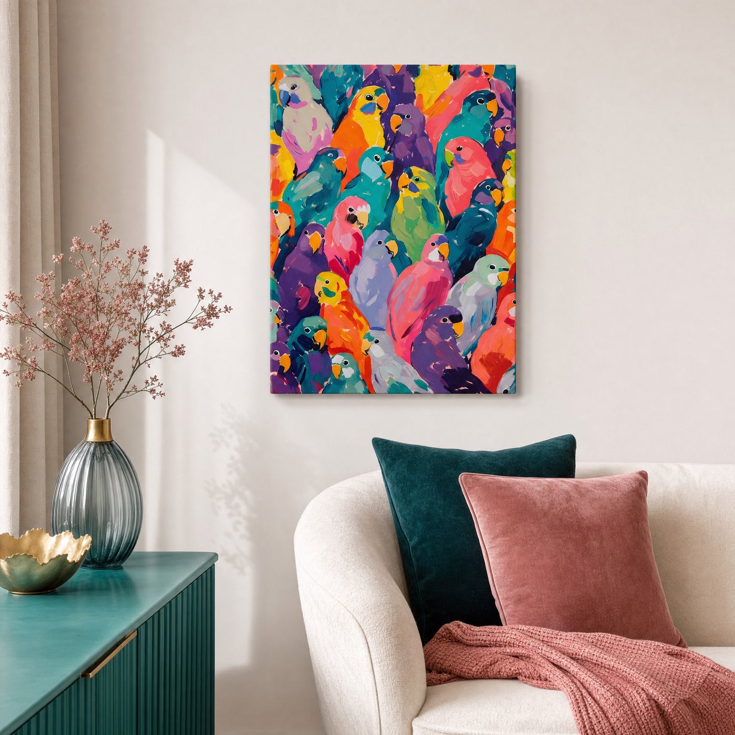Parrot Parade Canvas Print