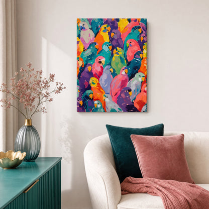 Parrot Parade Canvas Print