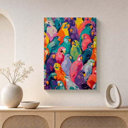 Parrot Parade Canvas Print