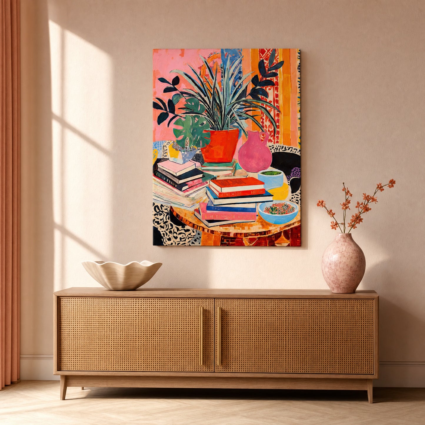 Books & Botanicals Canvas Print