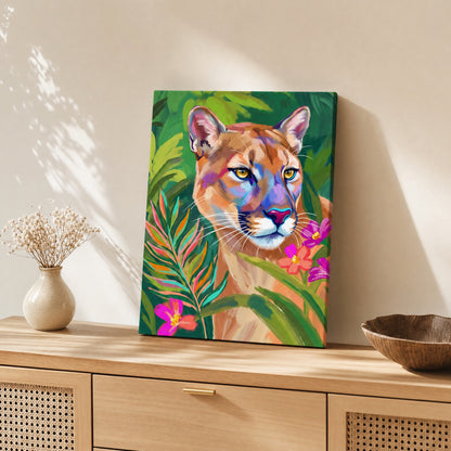 Jungle Puma Canvas Print
