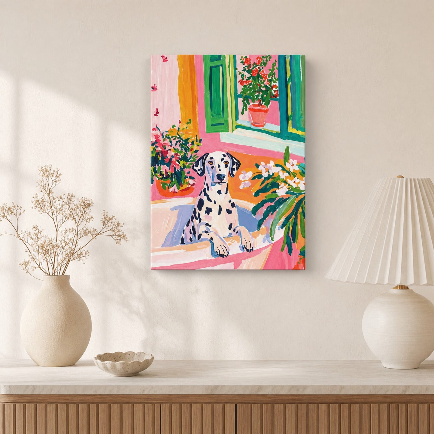 Mediterranean Dalmatian Canvas Print