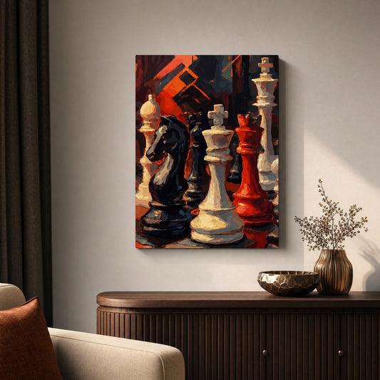 SLATE HASH canvas print, The Knight's Gambit