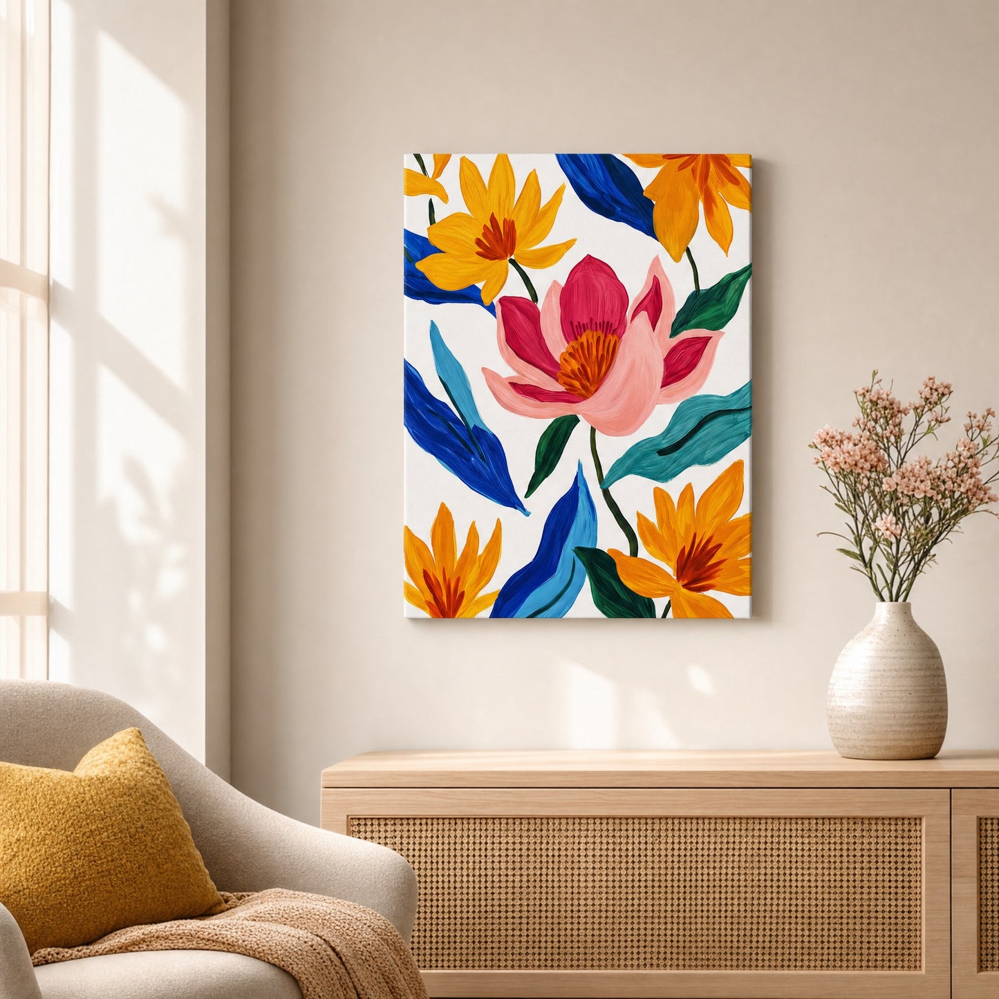 Floral Radiance Canvas Print