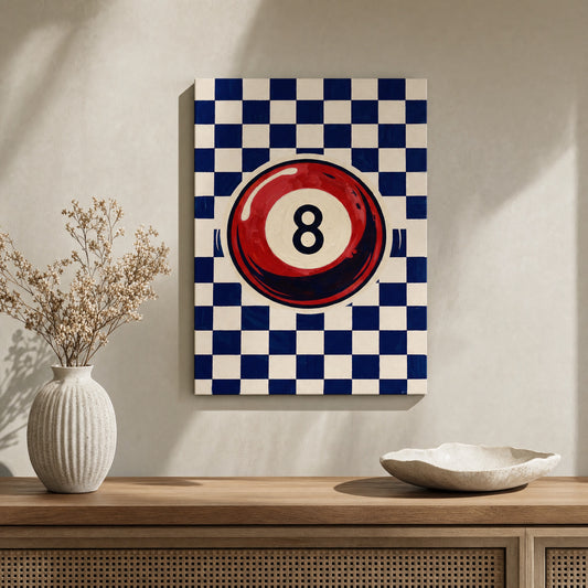SLATE HASH canvas print, Eight Ball
