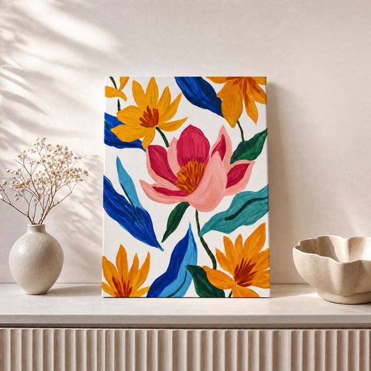 SLATE HASH canvas print, Floral Radiance