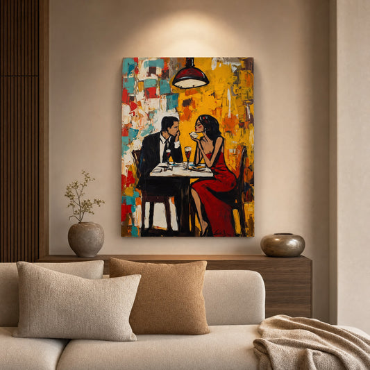 SLATE HASH canvas print, A Table for Two