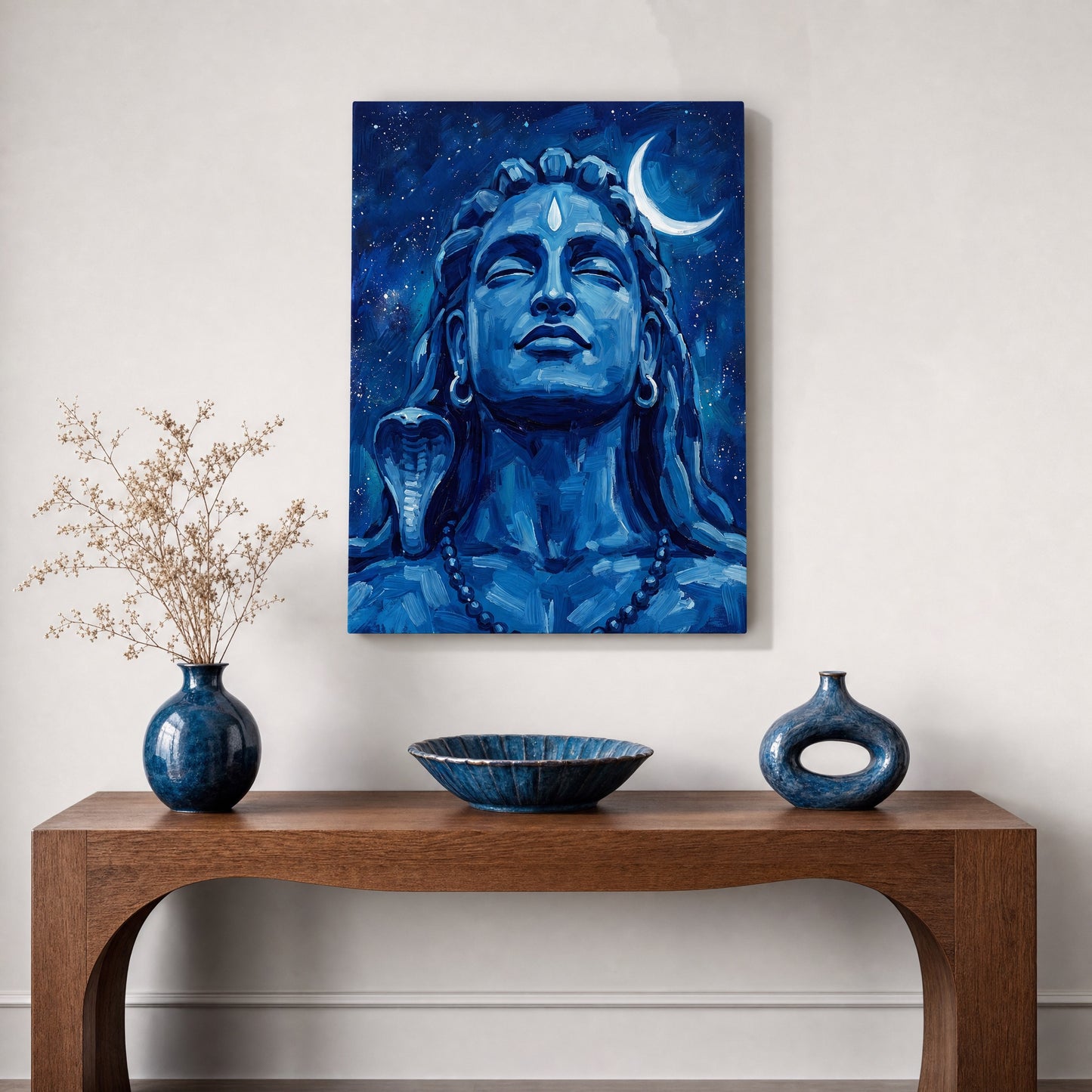 Cosmic Serenity Shiva Canvas Print