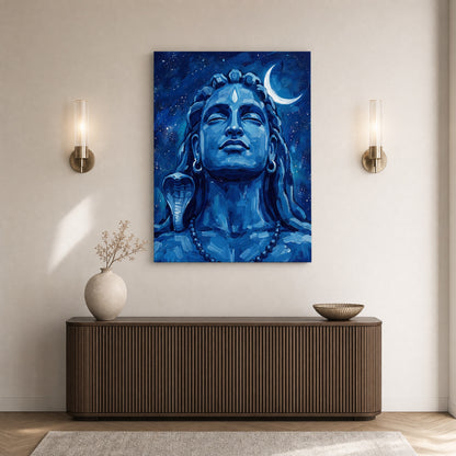 Cosmic Serenity Shiva Canvas Print