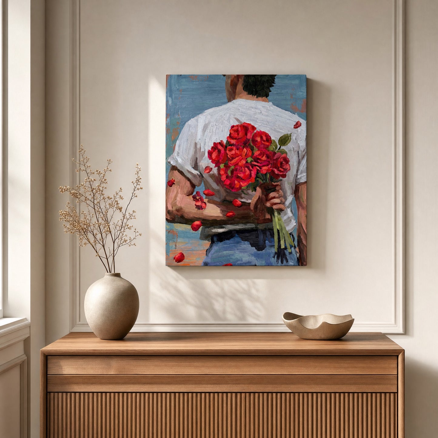 SLATE HASH canvas print, The Surprise Bouquet