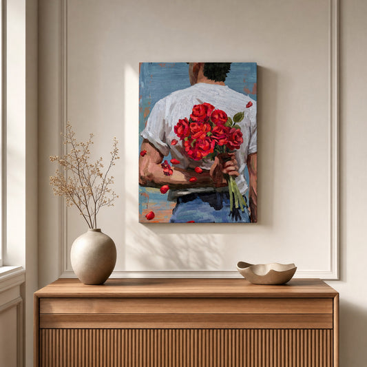 SLATE HASH canvas print, The Surprise Bouquet