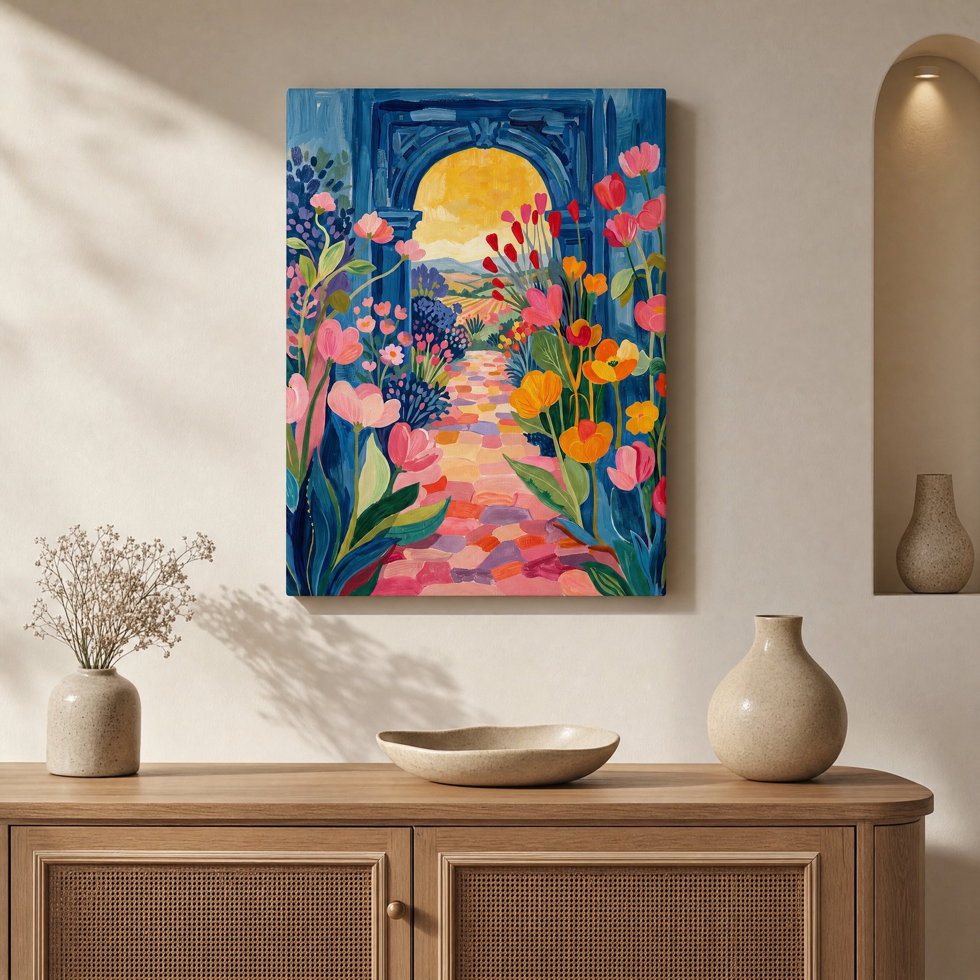 SLATE HASH canvas print, Through the Garden Arch
