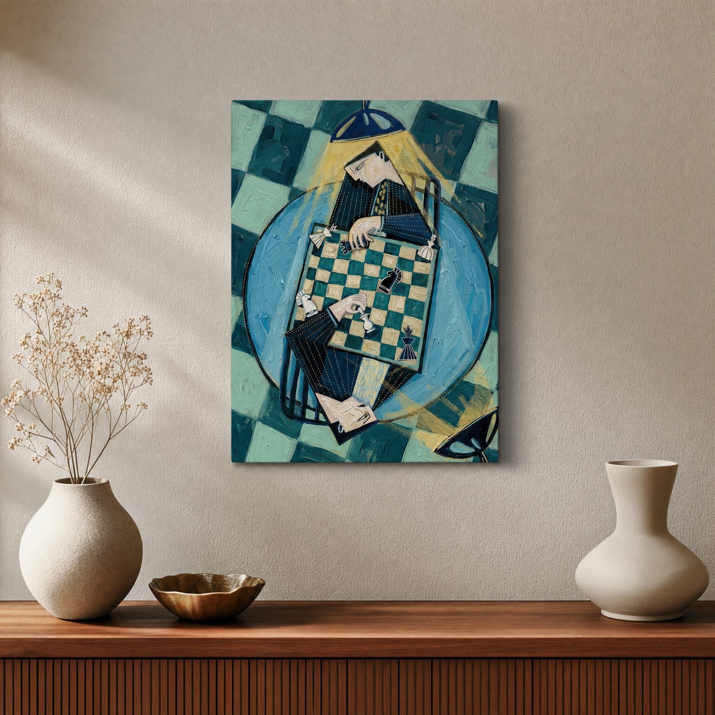 SLATE HASH canvas print, Checkmate